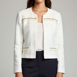 THE LIMITED Open Front Linen Blend Blazer